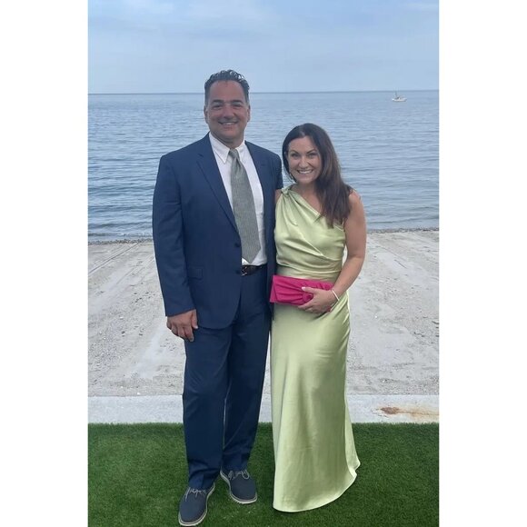 Tanya Taylor Green Stassi Dress Size 4  **FLAW** Read & See Photos - Picture 9 of 12